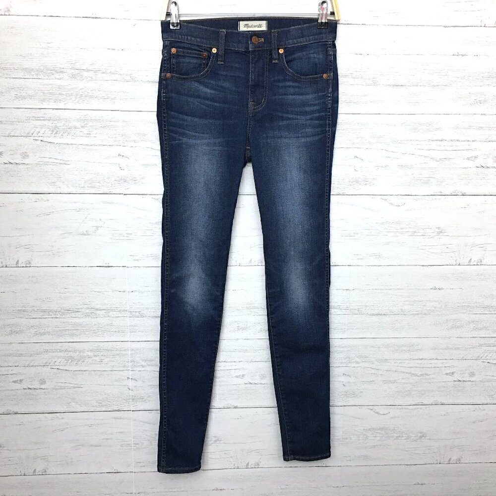 Madewell Women's Jeans 9" High Riser Skinny Dark Wash Stretch size 26 length 31"